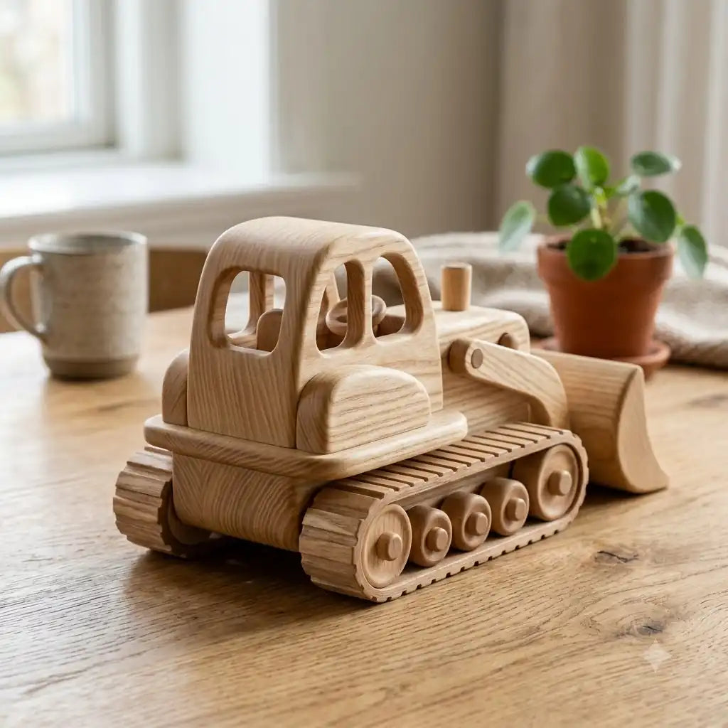 Artisan Wooden Bulldozer 91 40 50 89
