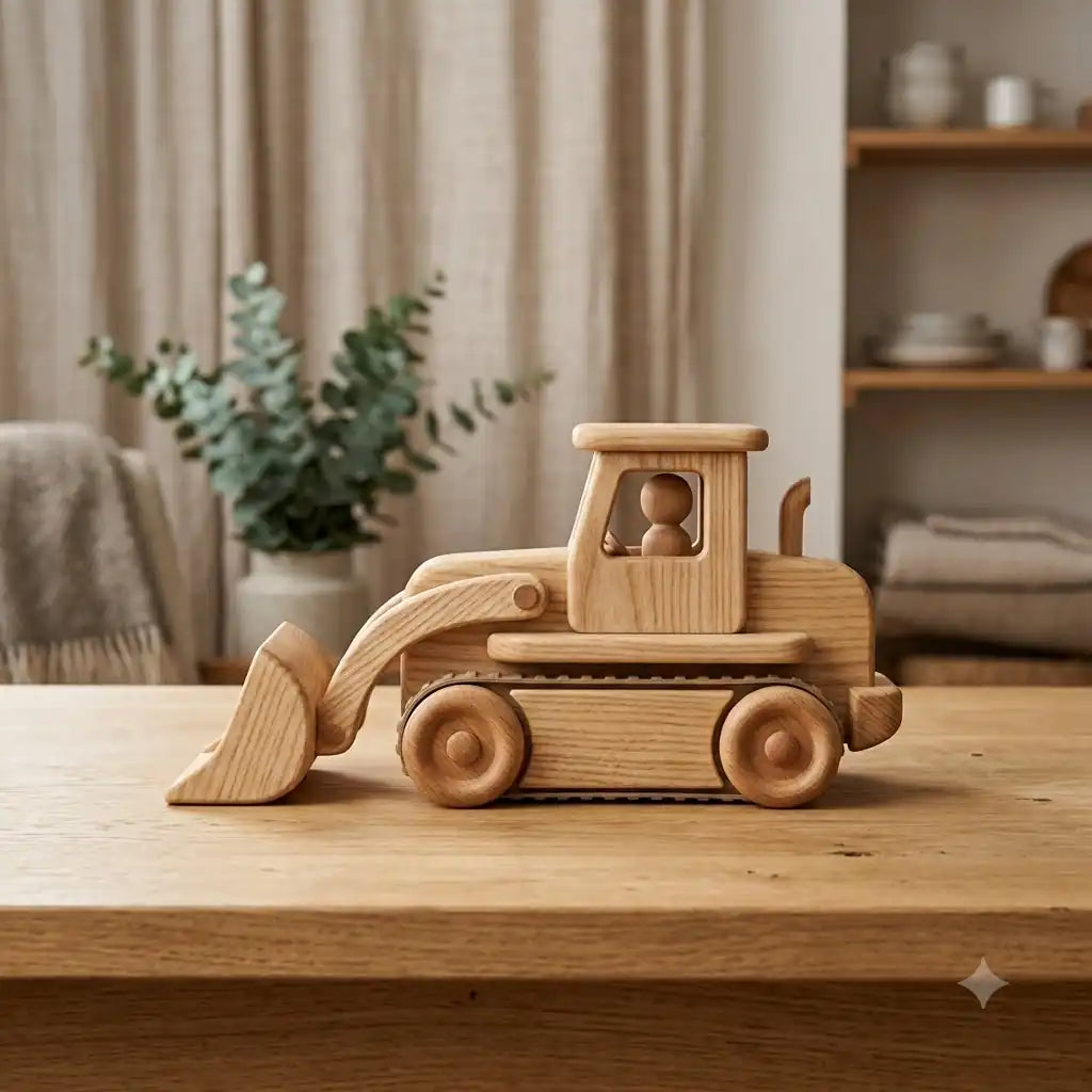 Artisan Wooden Bulldozer 91 40 50 89