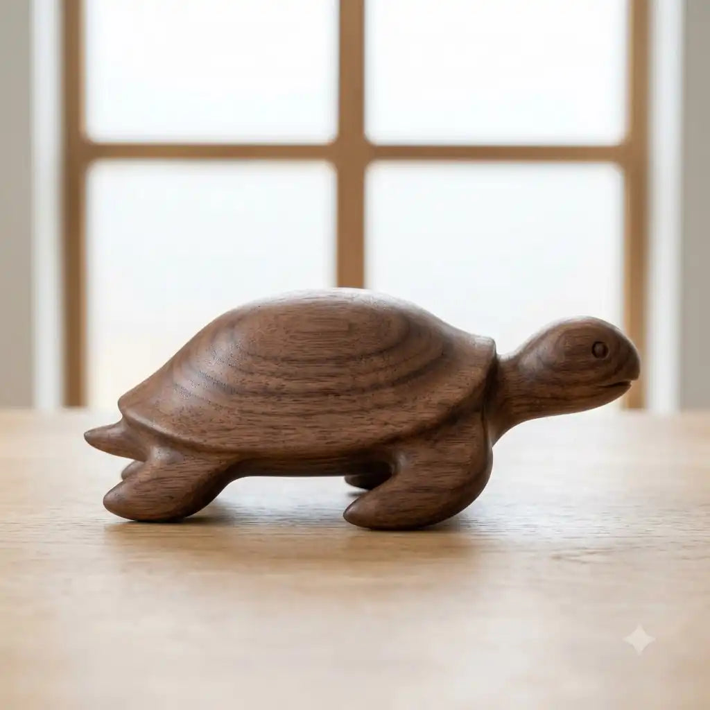 Artisan Wooden Turtle 58 40 25 45