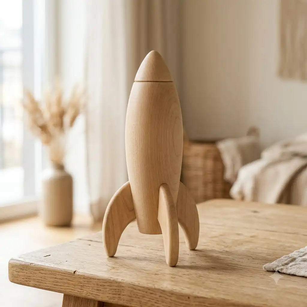 Minimalist Wooden Rocket 36 36 92 49
