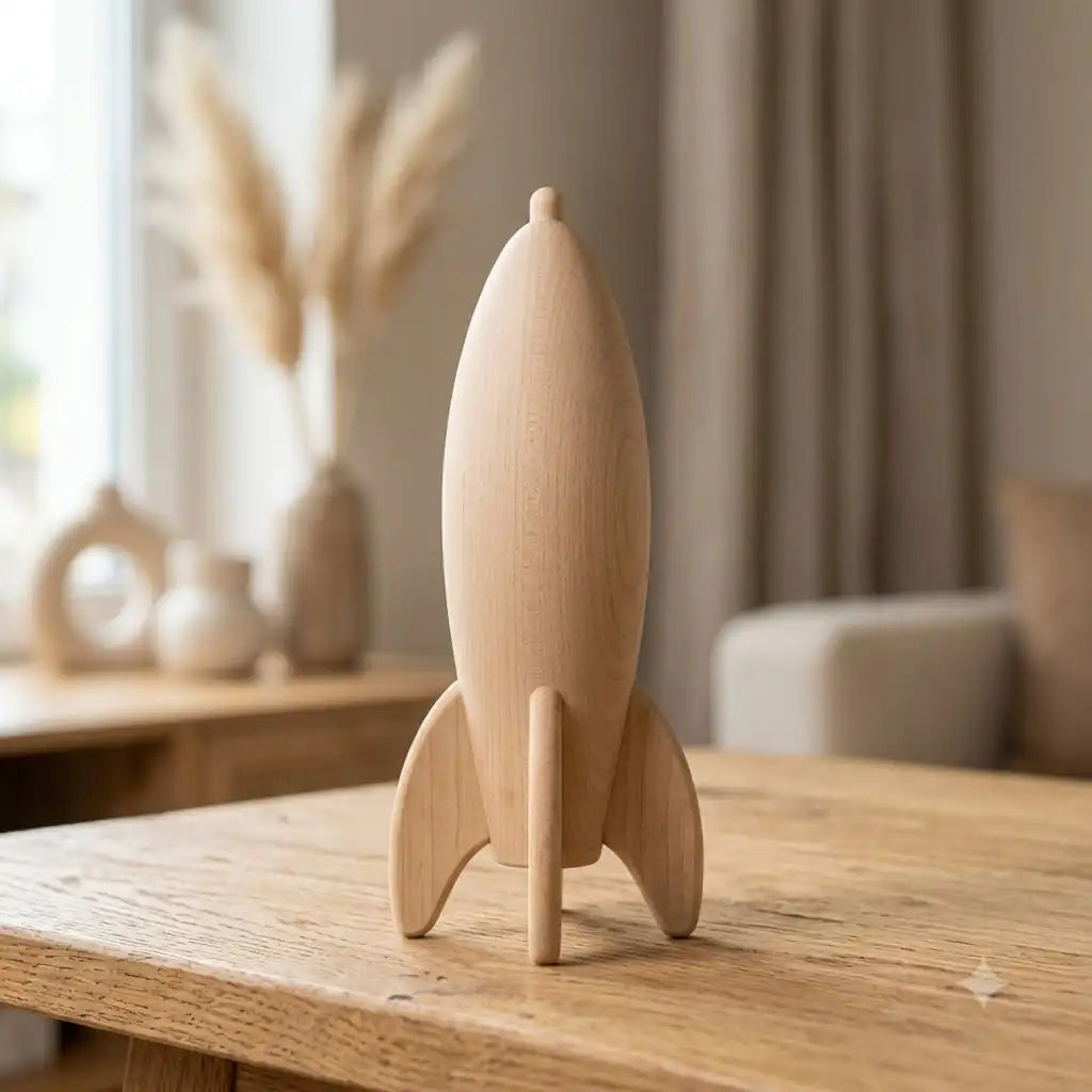 Minimalist Wooden Rocket 36 36 92 49
