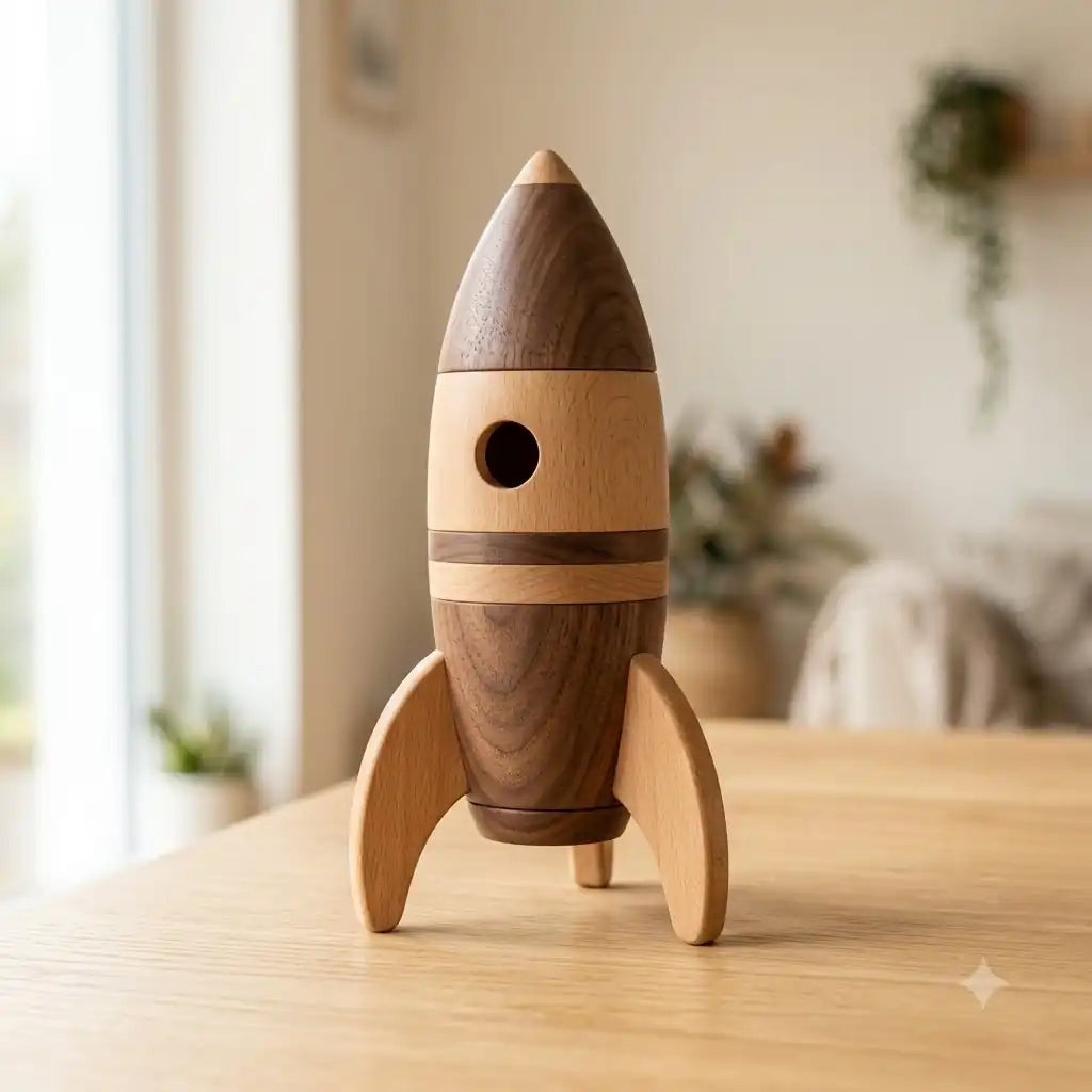 Modern Wooden Rocket 45 45 90 45