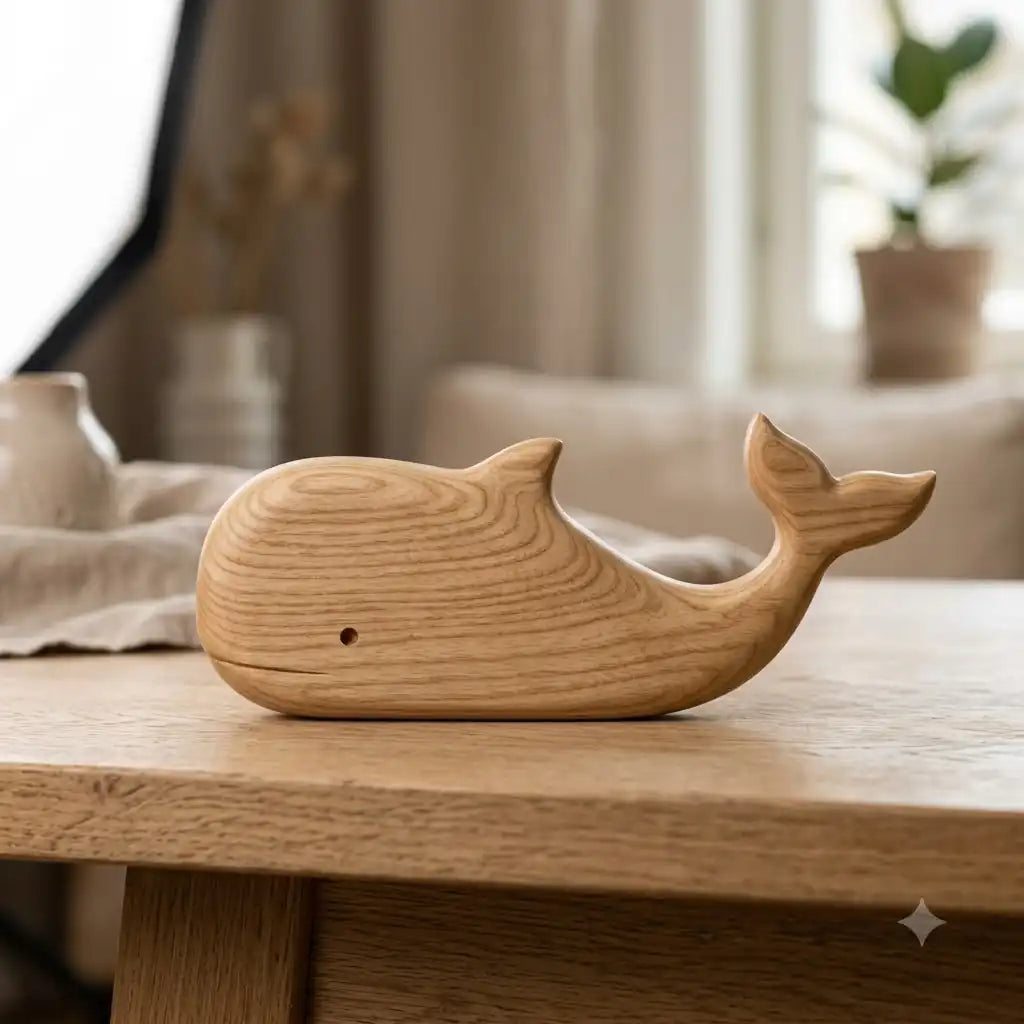 Modern Wooden Whale v2 88 30 38 65