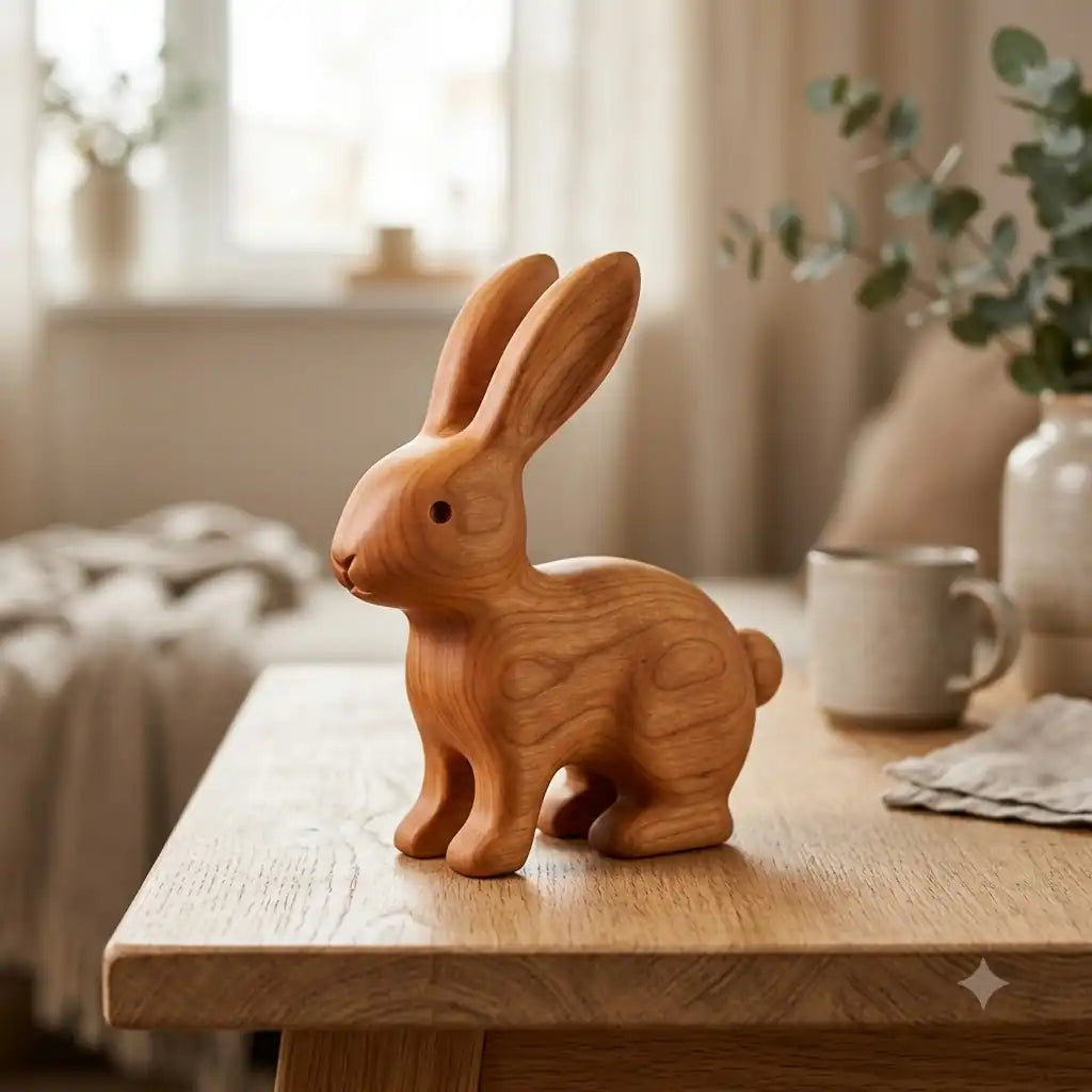 Scandinavian Wooden Rabbit 50 25 65 49