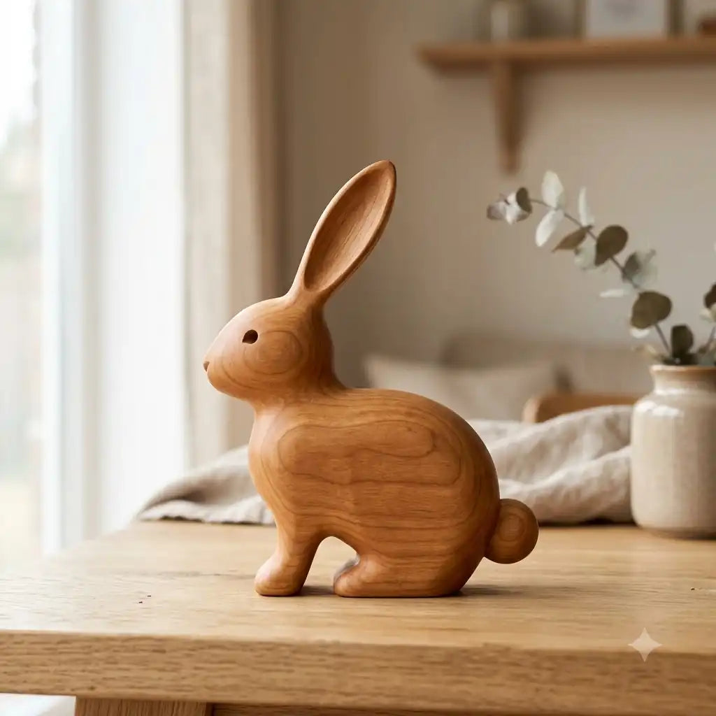 Scandinavian Wooden Rabbit 50 25 65 49