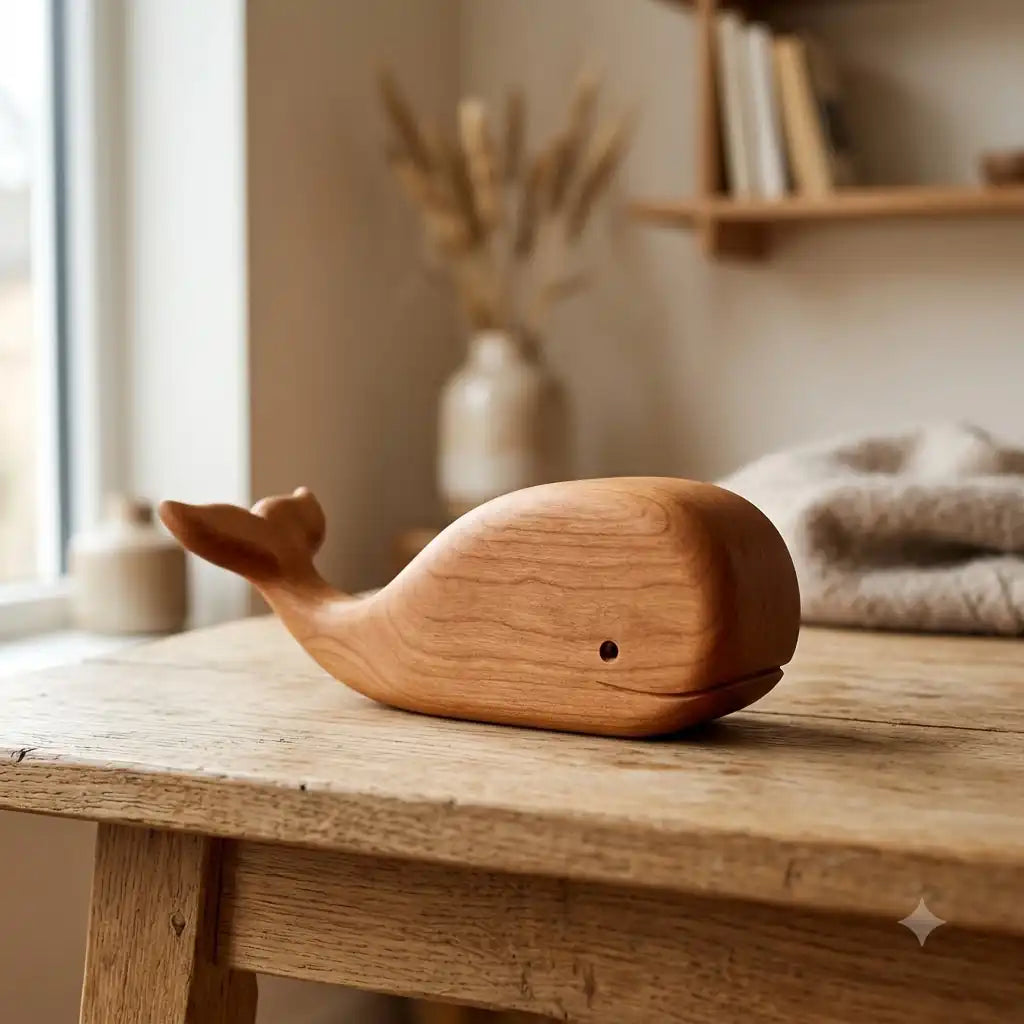 Scandinavian Wooden Whale 85 32 40 69