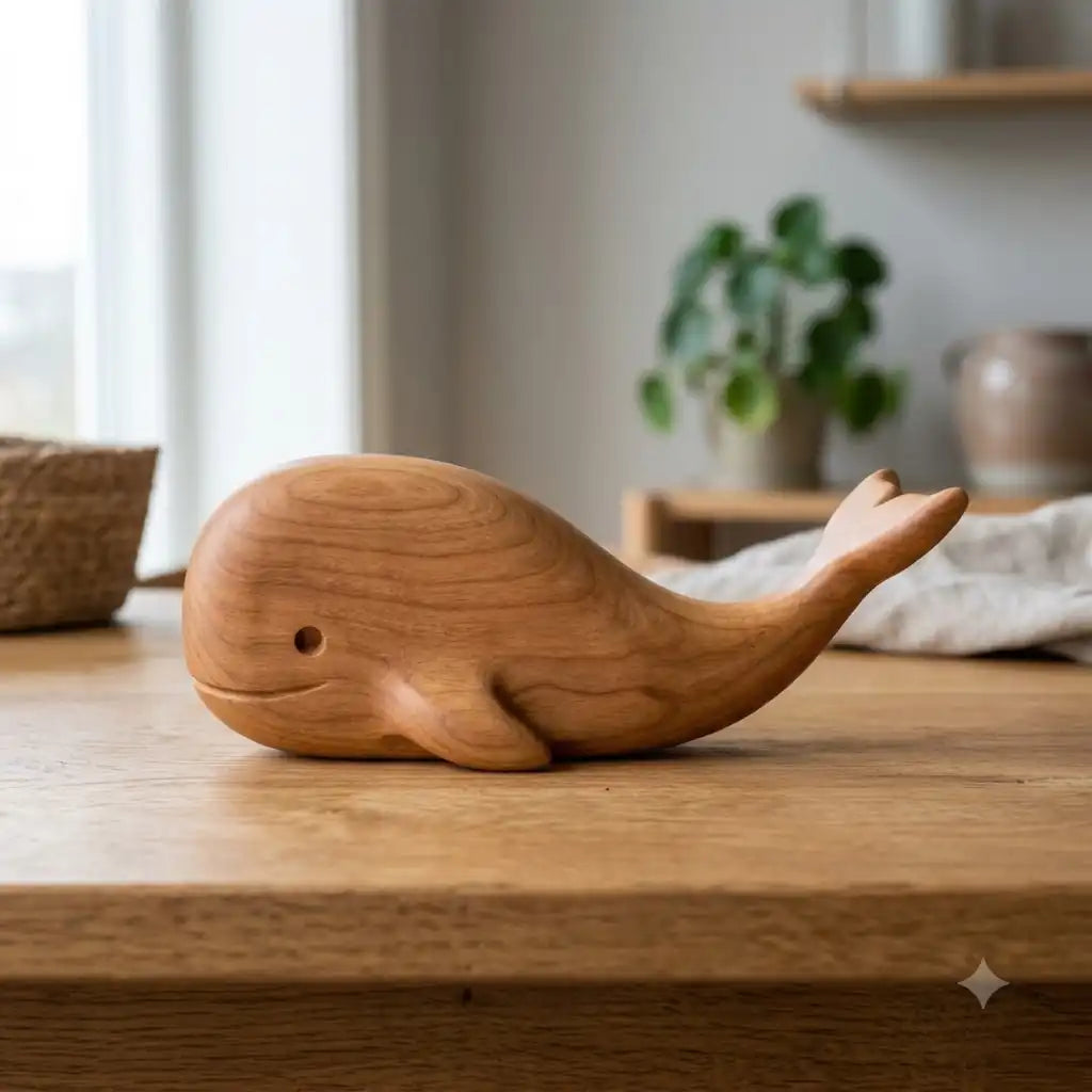Scandinavian Wooden Whale 85 32 40 69