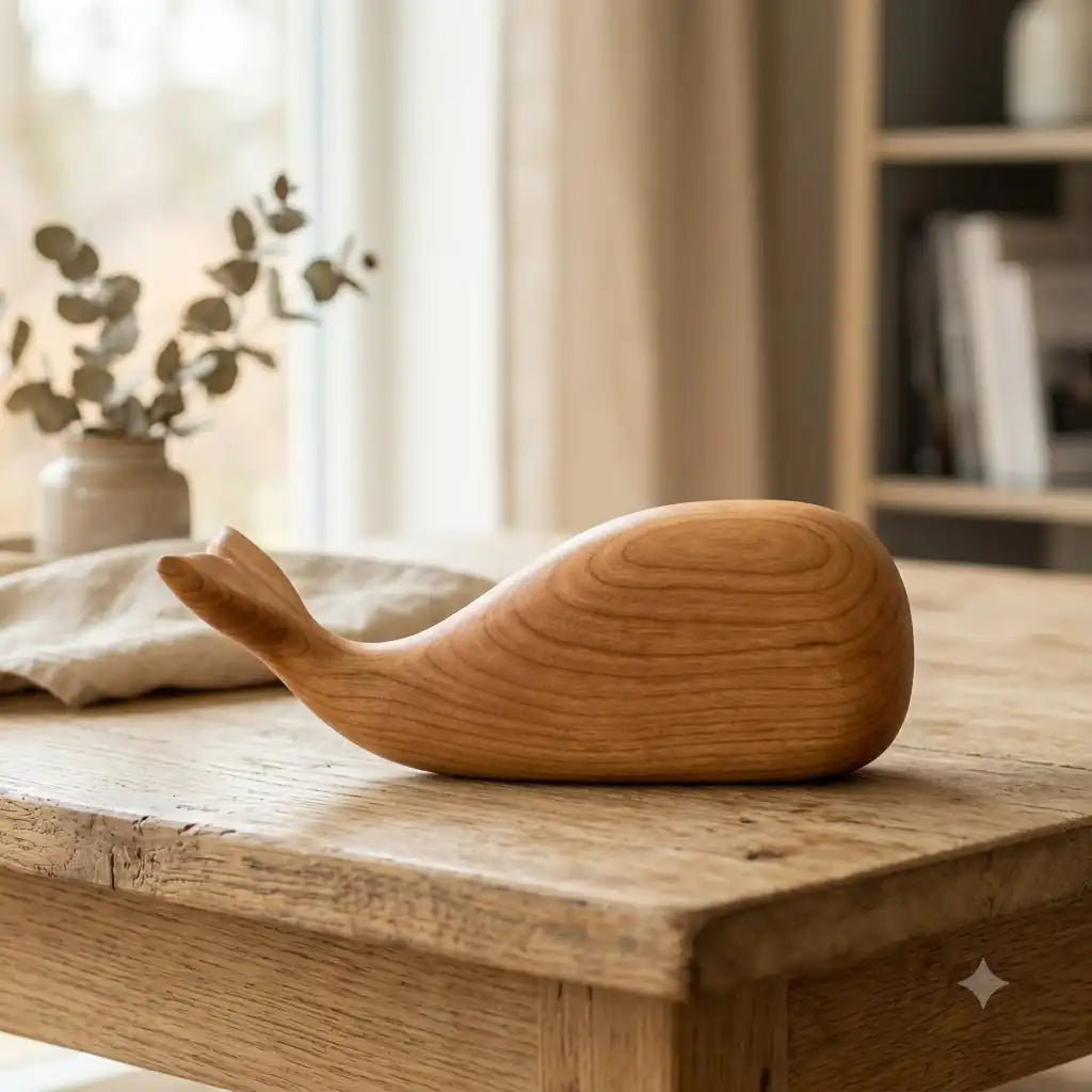 Scandinavian Wooden Whale 85 32 40 69