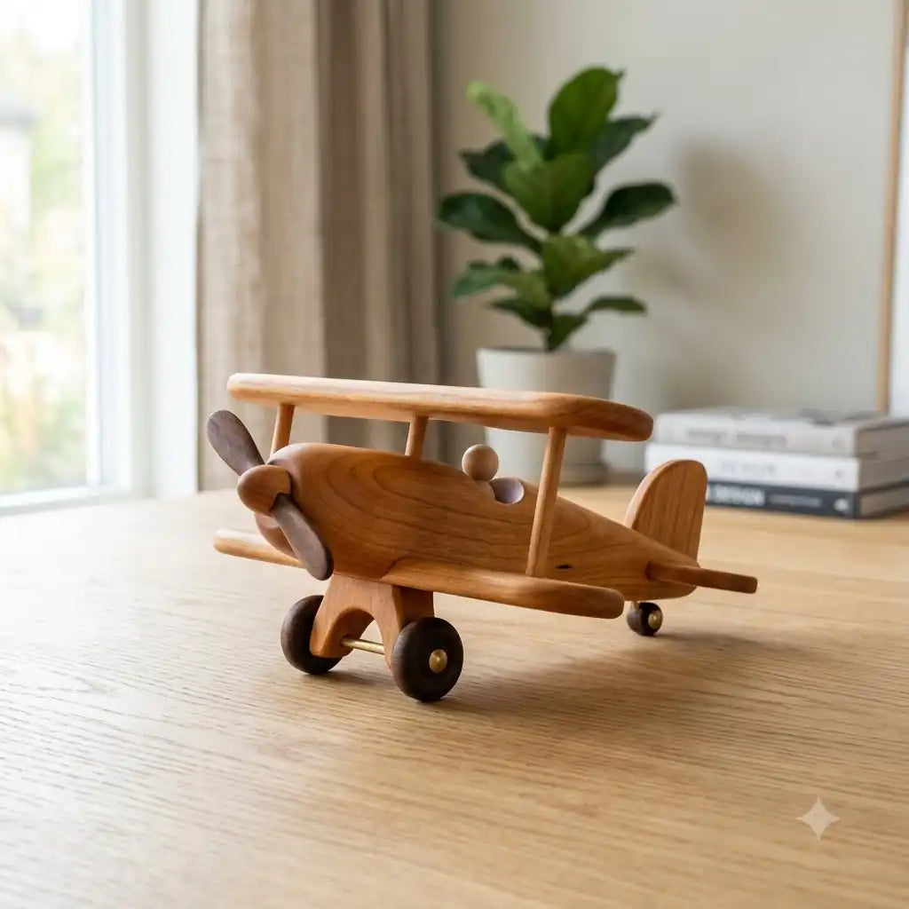 Vintage Wooden Airplane 82 78 38 79