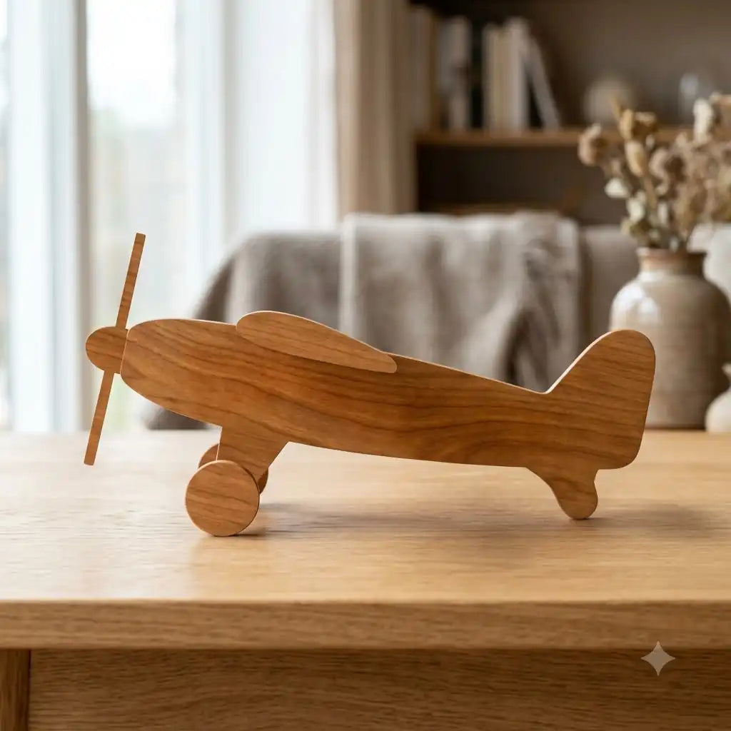 Vintage Wooden Airplane 82 78 38 79